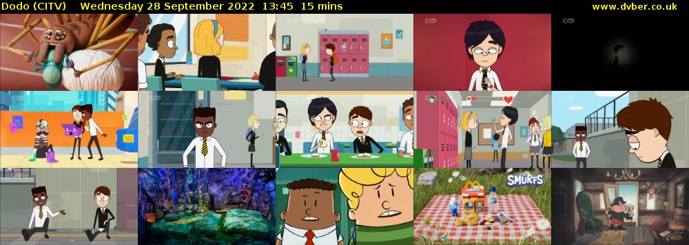 Dodo (CITV) Wednesday 28 September 2022 13:45 - 14:00