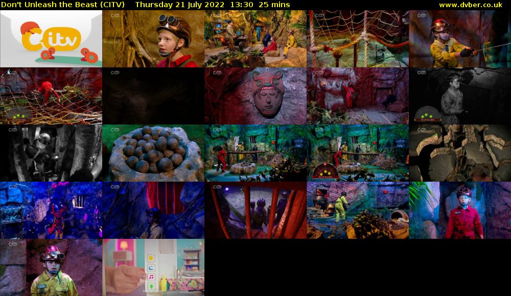 Don't Unleash the Beast (CITV) Thursday 21 July 2022 13:30 - 13:55