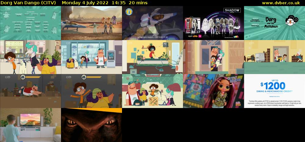 Dorg Van Dango (CITV) Monday 4 July 2022 14:35 - 14:55