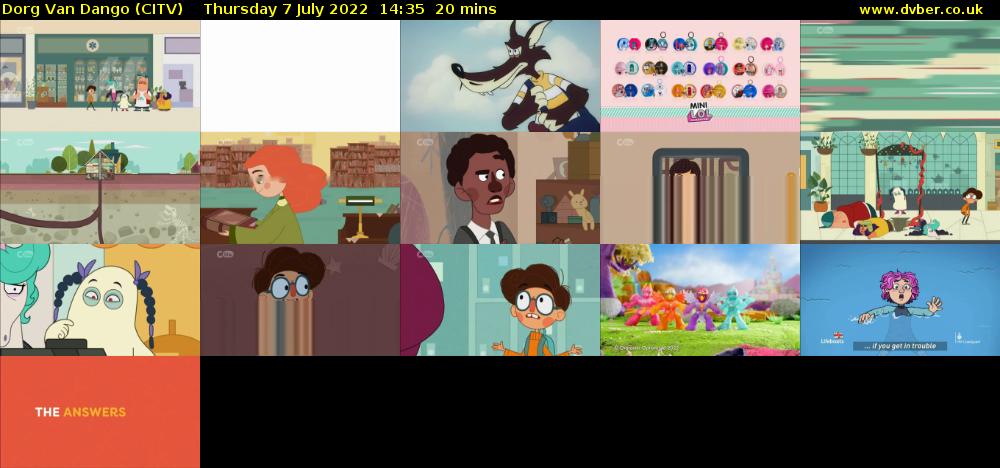 Dorg Van Dango (CITV) Thursday 7 July 2022 14:35 - 14:55
