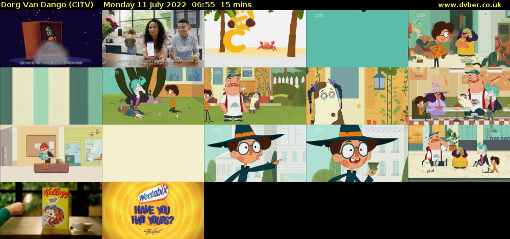 Dorg Van Dango (CITV) Monday 11 July 2022 06:55 - 07:10