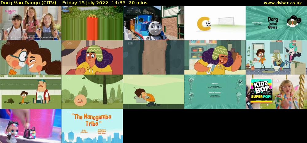 Dorg Van Dango (CITV) Friday 15 July 2022 14:35 - 14:55