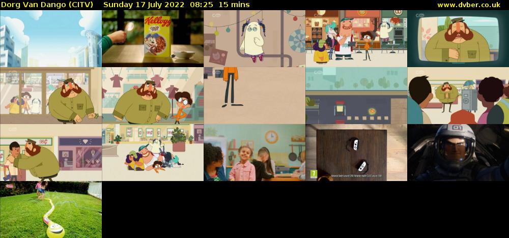 Dorg Van Dango (CITV) Sunday 17 July 2022 08:25 - 08:40