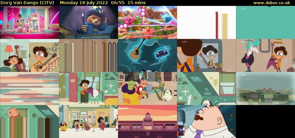 Dorg Van Dango (CITV) Monday 18 July 2022 06:55 - 07:10
