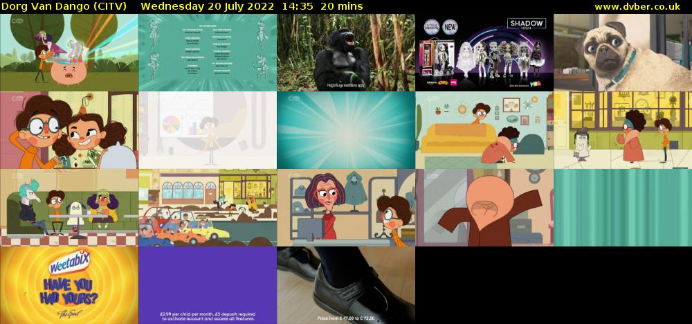 Dorg Van Dango (CITV) Wednesday 20 July 2022 14:35 - 14:55