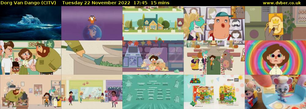 Dorg Van Dango (CITV) Tuesday 22 November 2022 17:45 - 18:00
