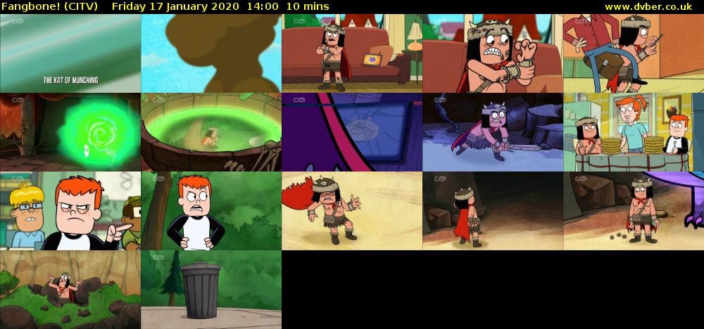 Fangbone! (CITV) Friday 17 January 2020 14:00 - 14:10