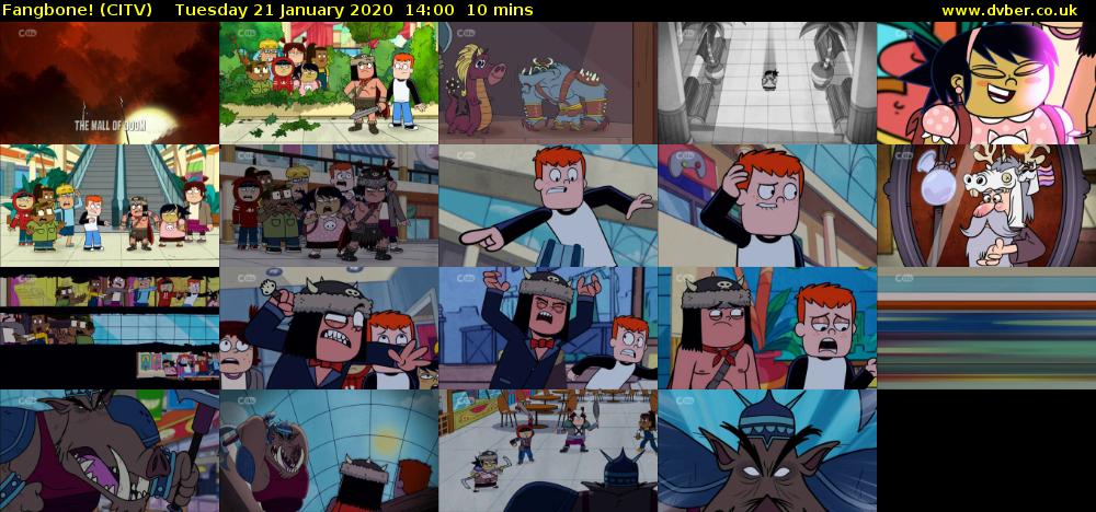 Fangbone! (CITV) Tuesday 21 January 2020 14:00 - 14:10