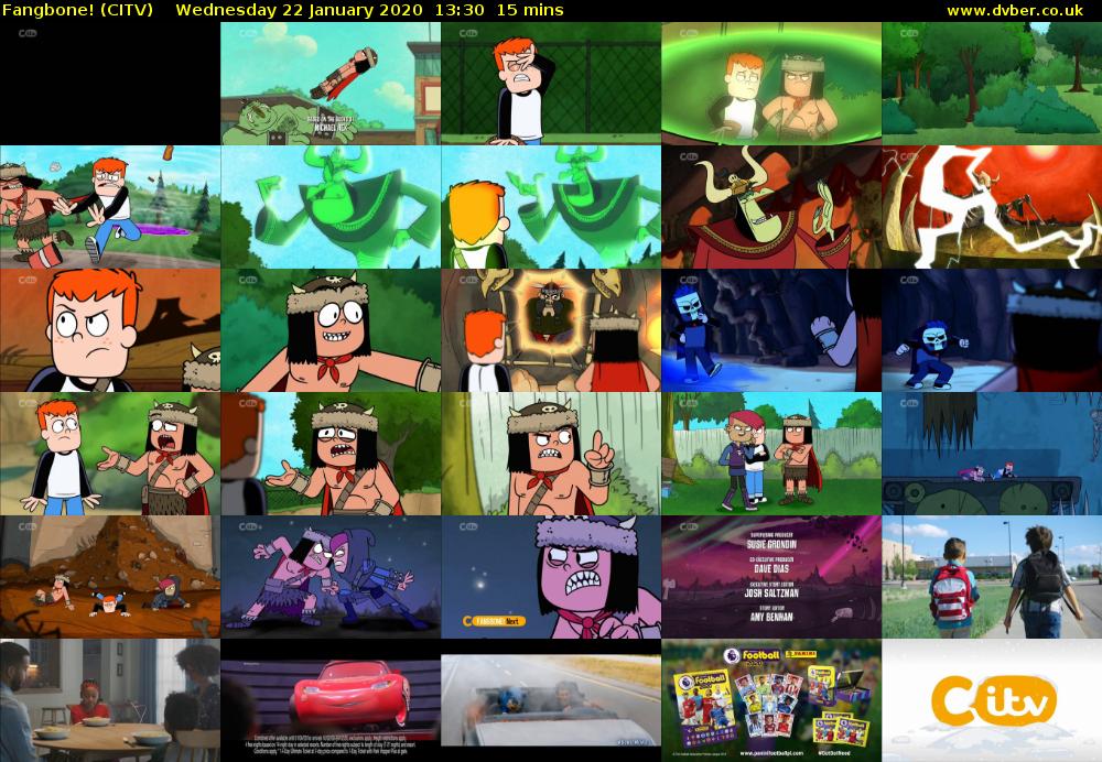 Fangbone! (CITV) Wednesday 22 January 2020 13:30 - 13:45