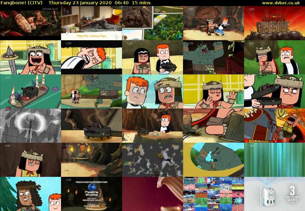 Fangbone! (CITV) Thursday 23 January 2020 06:40 - 06:55