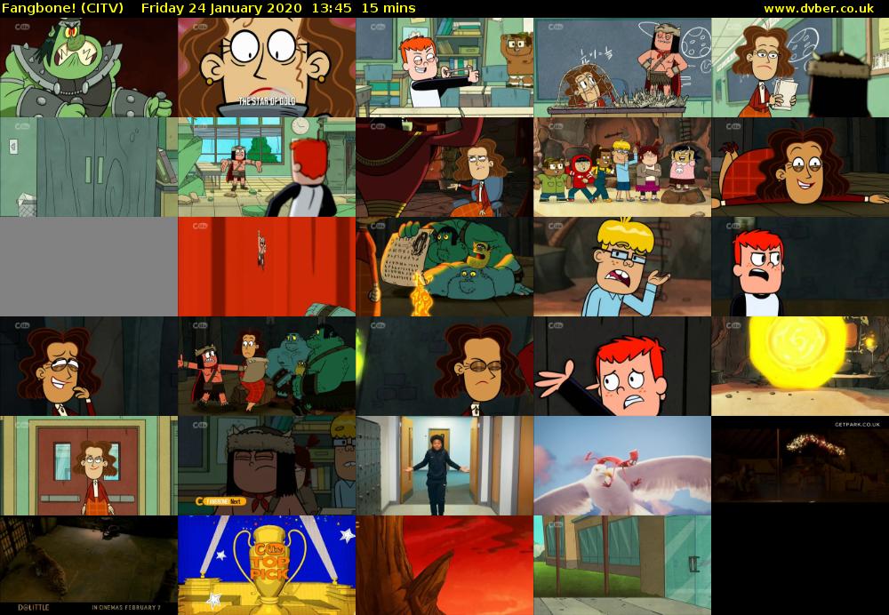 Fangbone! (CITV) Friday 24 January 2020 13:45 - 14:00