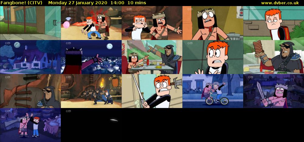 Fangbone! (CITV) Monday 27 January 2020 14:00 - 14:10