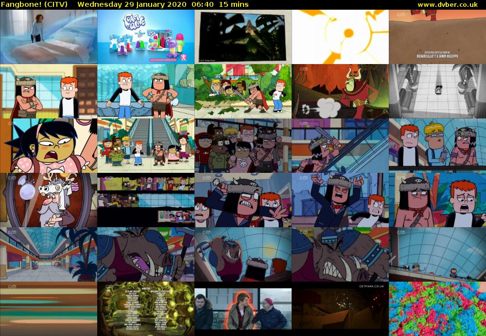 Fangbone! (CITV) Wednesday 29 January 2020 06:40 - 06:55