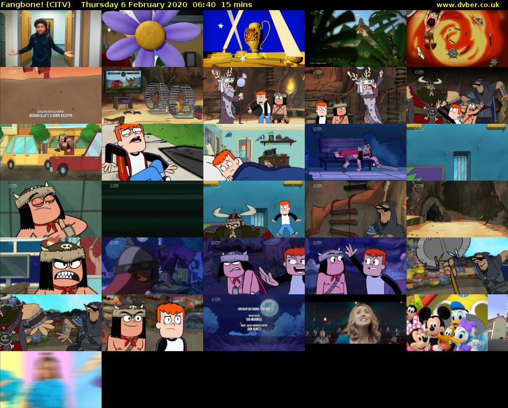 Fangbone! (CITV) Thursday 6 February 2020 06:40 - 06:55