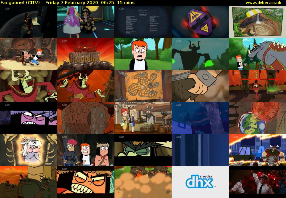 Fangbone! (CITV) Friday 7 February 2020 06:25 - 06:40