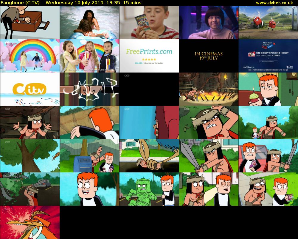 Fangbone (CITV) Wednesday 10 July 2019 13:35 - 13:50