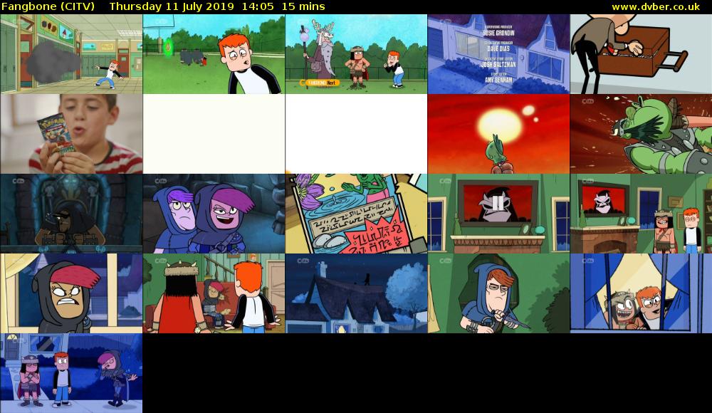 Fangbone (CITV) Thursday 11 July 2019 14:05 - 14:20