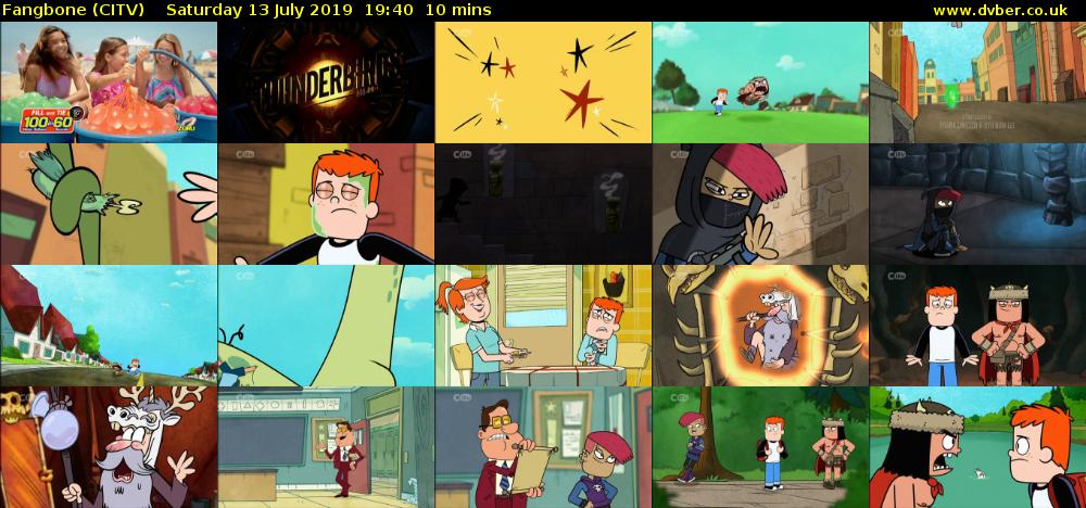 Fangbone (CITV) Saturday 13 July 2019 19:40 - 19:50