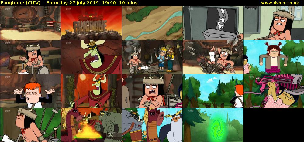 Fangbone (CITV) Saturday 27 July 2019 19:40 - 19:50