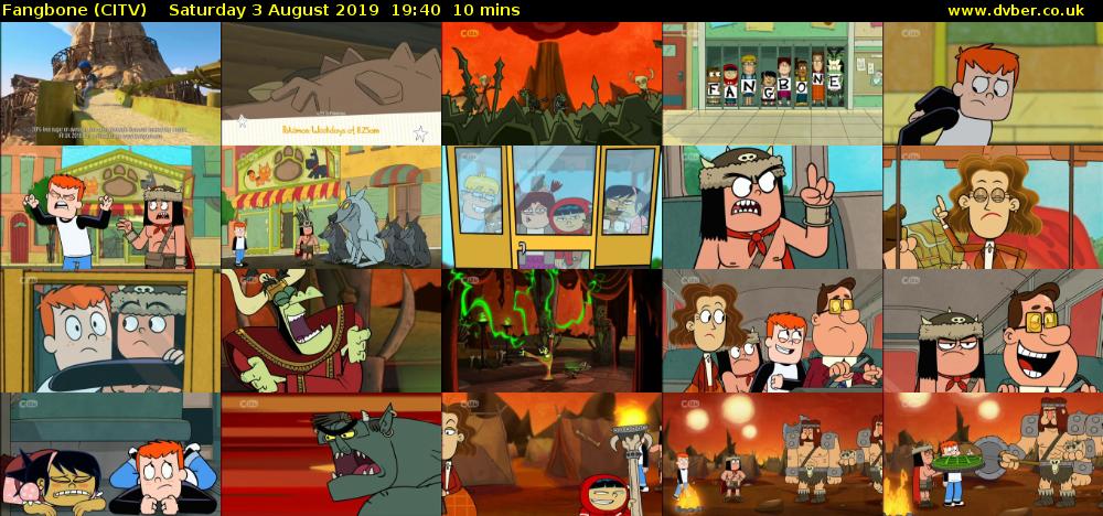 Fangbone (CITV) Saturday 3 August 2019 19:40 - 19:50