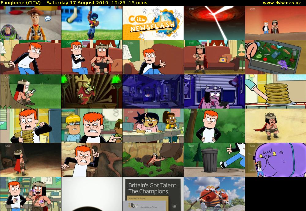 Fangbone (CITV) Saturday 17 August 2019 19:25 - 19:40