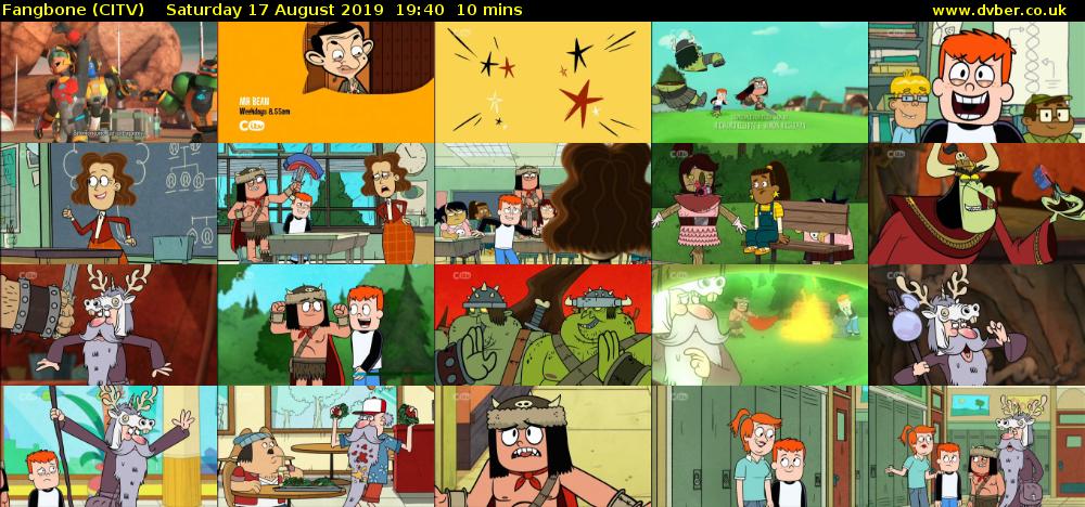 Fangbone (CITV) Saturday 17 August 2019 19:40 - 19:50