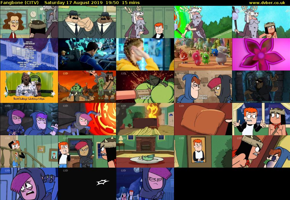 Fangbone (CITV) Saturday 17 August 2019 19:50 - 20:05