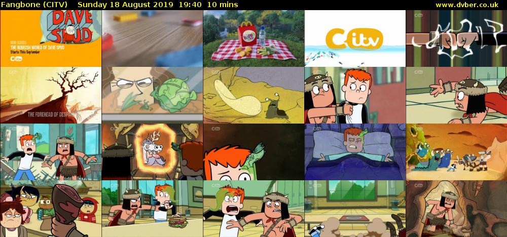 Fangbone (CITV) Sunday 18 August 2019 19:40 - 19:50