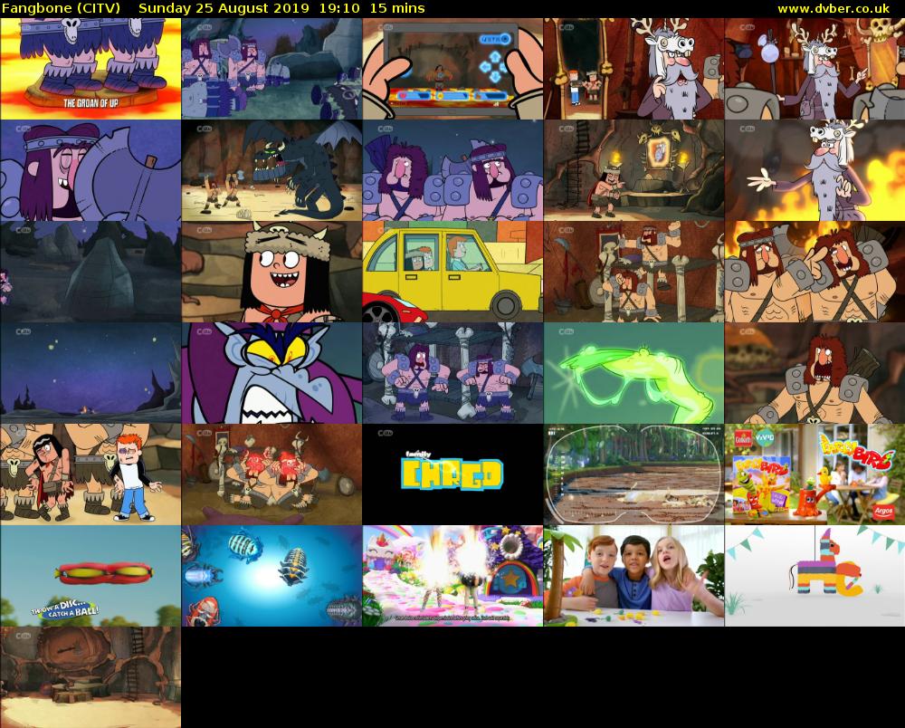 Fangbone (CITV) Sunday 25 August 2019 19:10 - 19:25