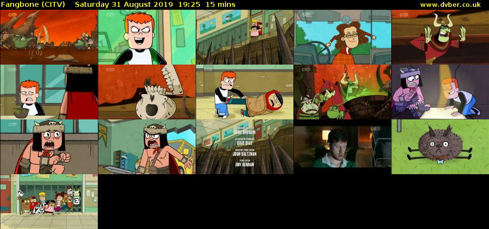 Fangbone (CITV) Saturday 31 August 2019 19:25 - 19:40