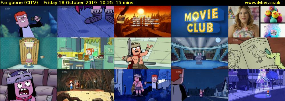 Fangbone (CITV) Friday 18 October 2019 10:25 - 10:40