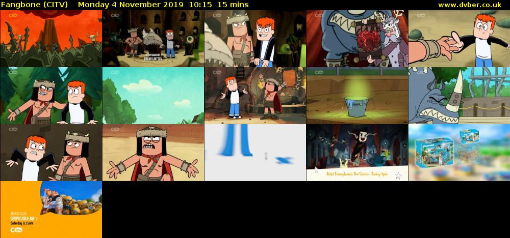 Fangbone (CITV) Monday 4 November 2019 10:15 - 10:30