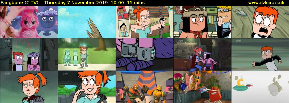 Fangbone (CITV) Thursday 7 November 2019 10:00 - 10:15