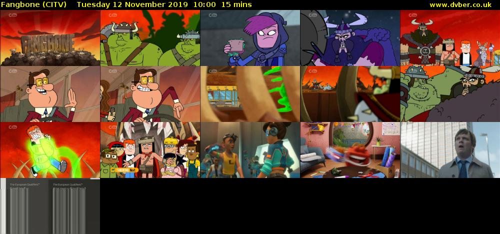 Fangbone (CITV) Tuesday 12 November 2019 10:00 - 10:15