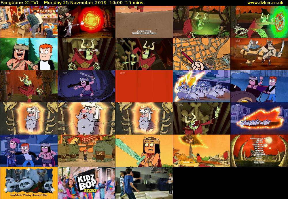 Fangbone (CITV) Monday 25 November 2019 10:00 - 10:15