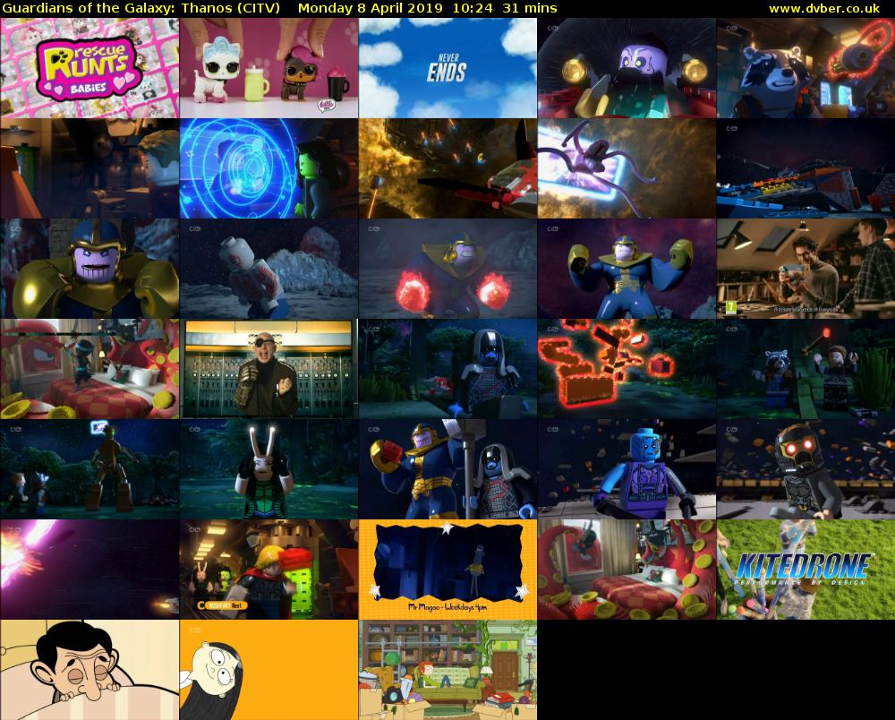 Guardians of the Galaxy: Thanos (CITV) Monday 8 April 2019 10:24 - 10:55