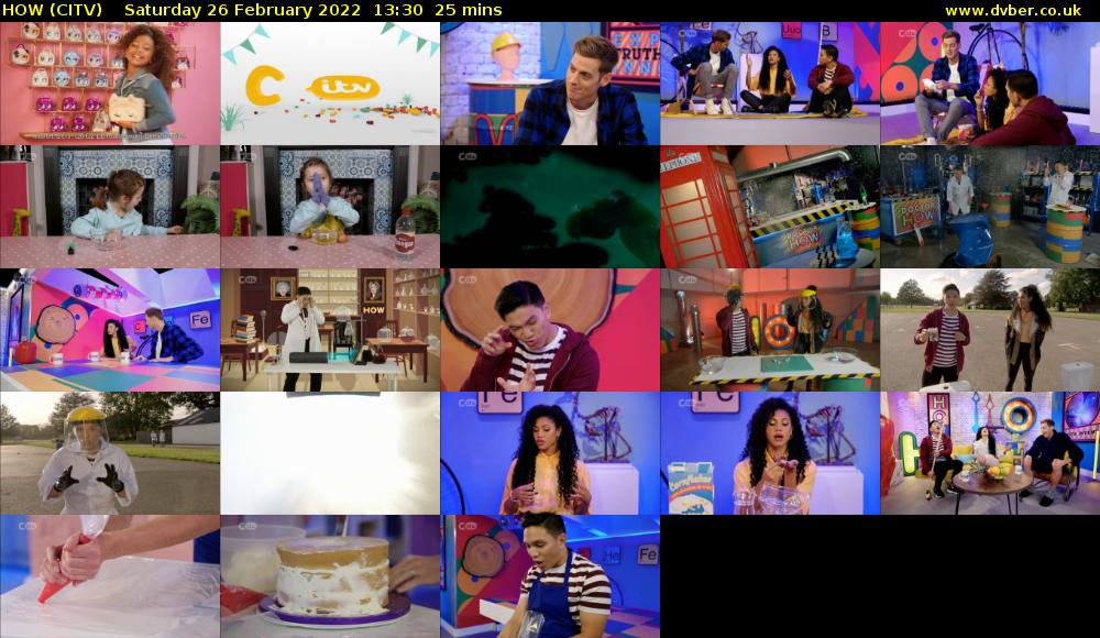 HOW (CITV) Saturday 26 February 2022 13:30 - 13:55