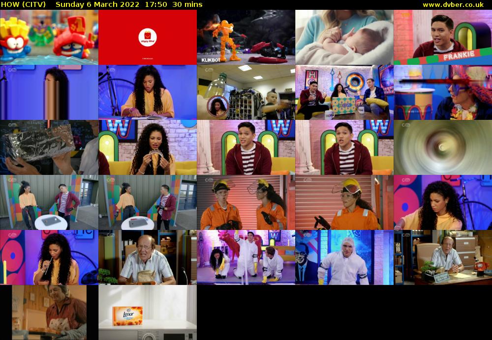 HOW (CITV) Sunday 6 March 2022 17:50 - 18:20