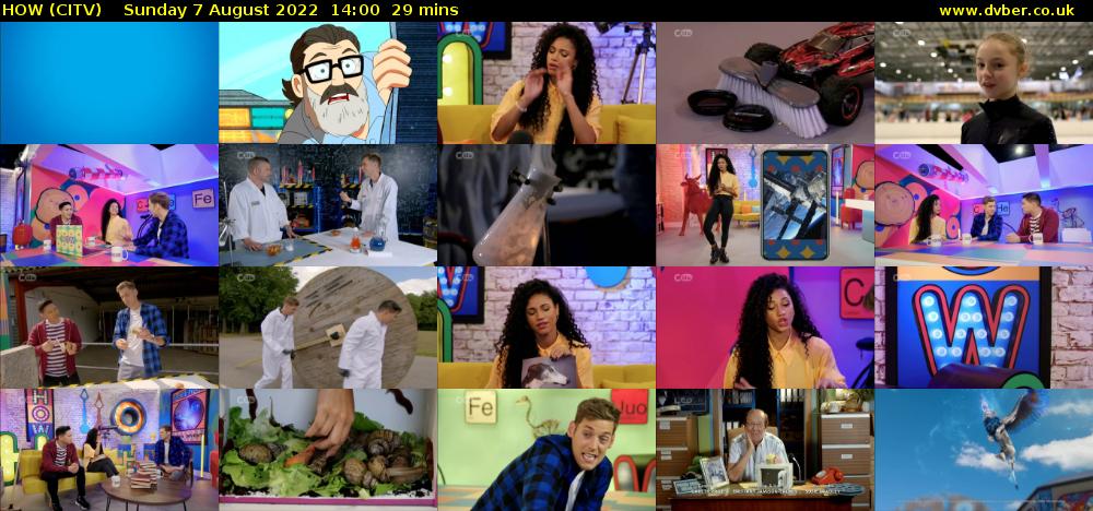 HOW (CITV) Sunday 7 August 2022 14:00 - 14:29