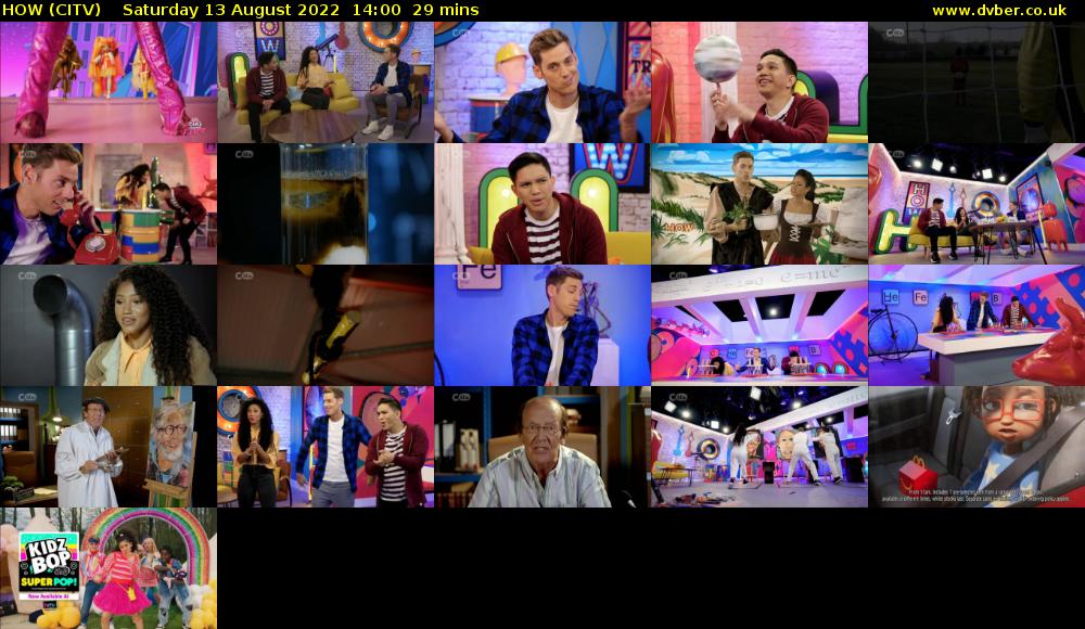 HOW (CITV) Saturday 13 August 2022 14:00 - 14:29