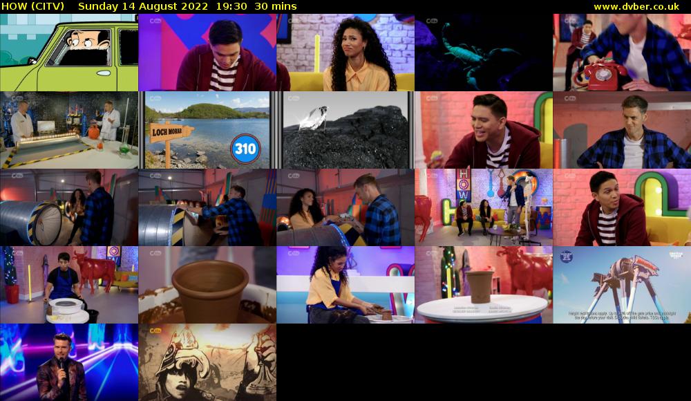 HOW (CITV) Sunday 14 August 2022 19:30 - 20:00