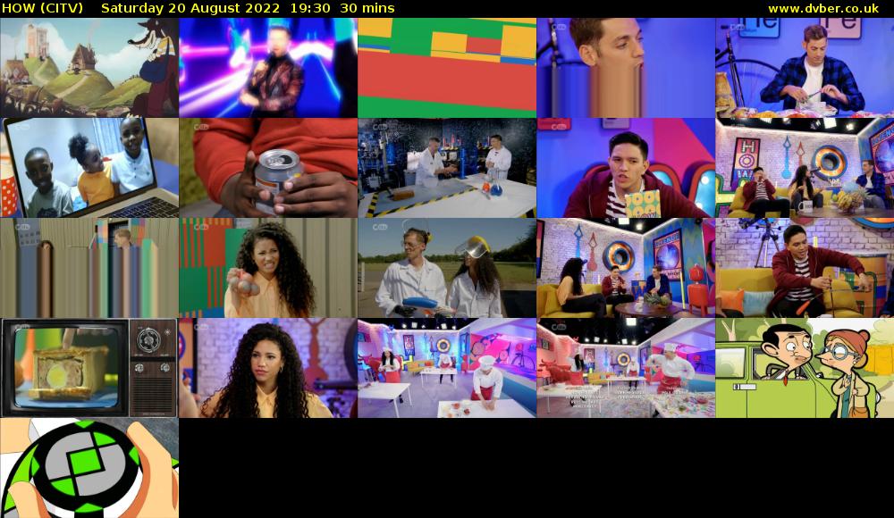 HOW (CITV) Saturday 20 August 2022 19:30 - 20:00