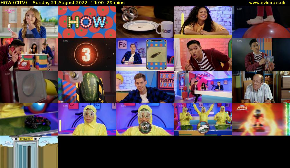 HOW (CITV) Sunday 21 August 2022 14:00 - 14:29