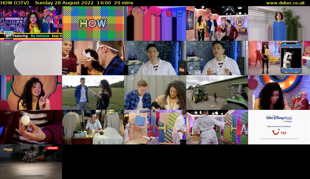 HOW (CITV) Sunday 28 August 2022 14:00 - 14:29