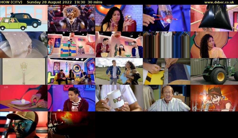 HOW (CITV) Sunday 28 August 2022 19:30 - 20:00
