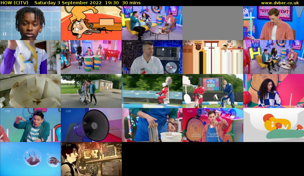 HOW (CITV) Saturday 3 September 2022 19:30 - 20:00
