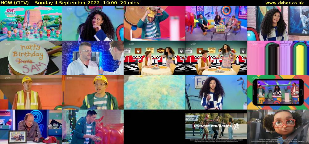 HOW (CITV) Sunday 4 September 2022 14:00 - 14:29