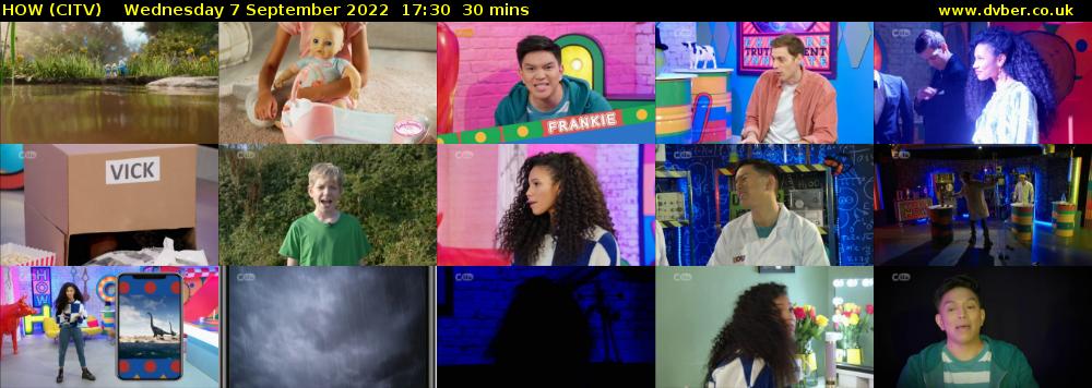 HOW (CITV) Wednesday 7 September 2022 17:30 - 18:00