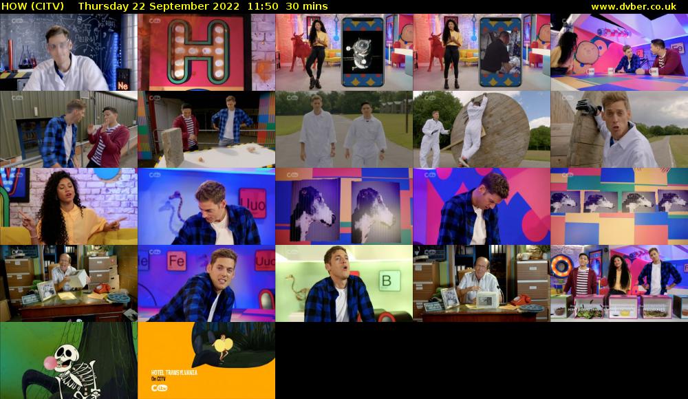 HOW (CITV) Thursday 22 September 2022 11:50 - 12:20