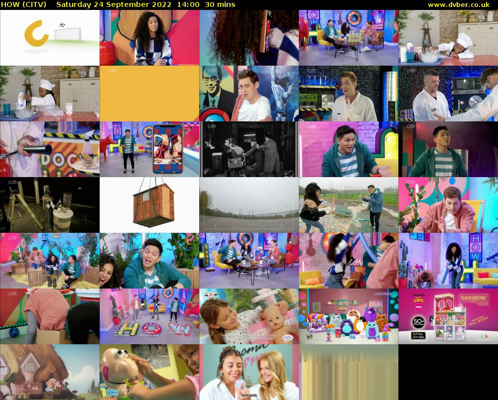 HOW (CITV) Saturday 24 September 2022 14:00 - 14:30